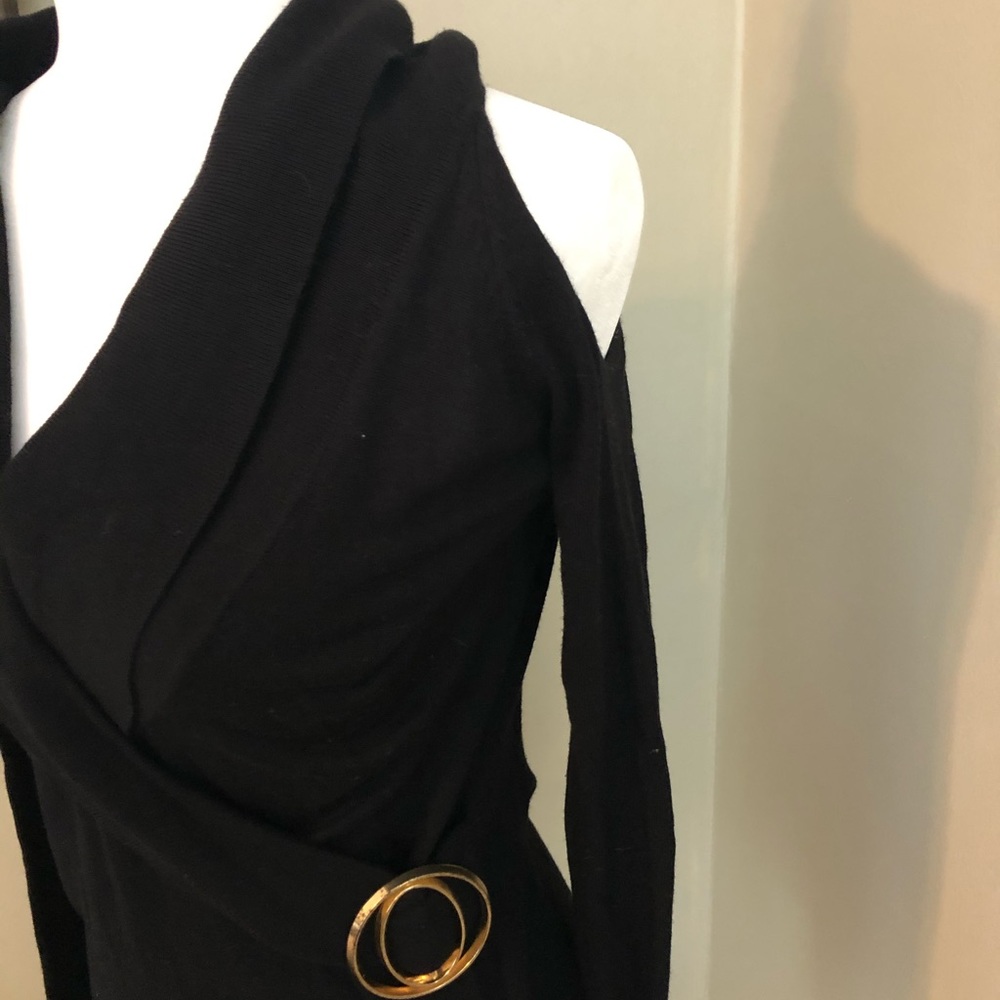 Black cache sweater